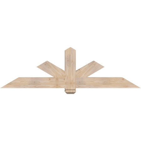 Ekena Millwork Kennewick Smooth Timber Gable Bracket, Douglas Fir, 72"W x 21"H x 5 1/2"D x 5 1/2"F, 7/12 Pitch GBW072X21X0606KEN00SDF